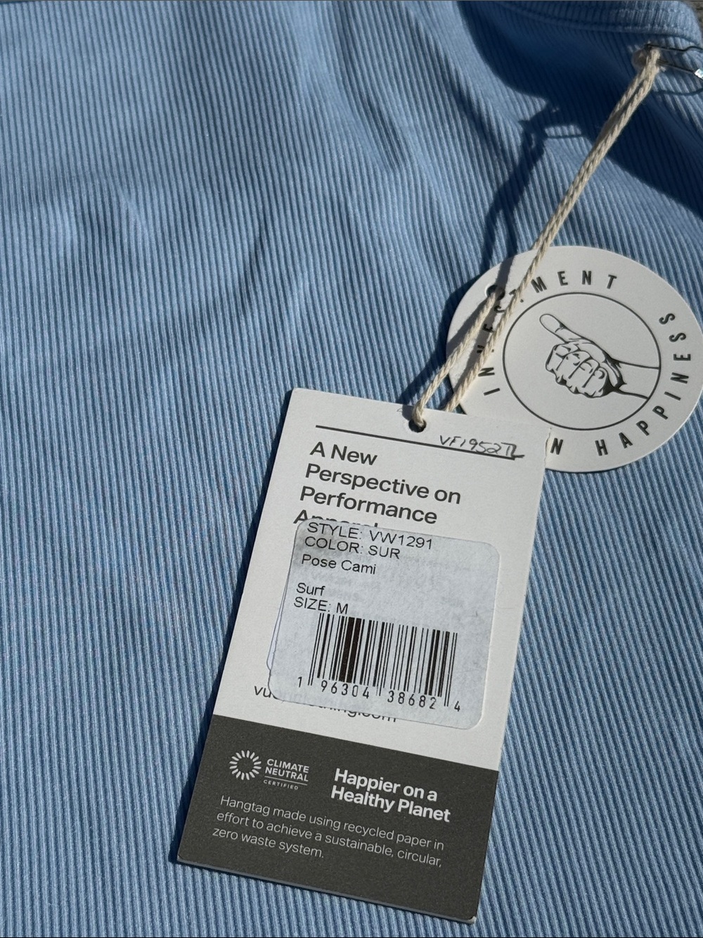 Vuori Light Blue Ribbed Camisole - Picture 4 of 5